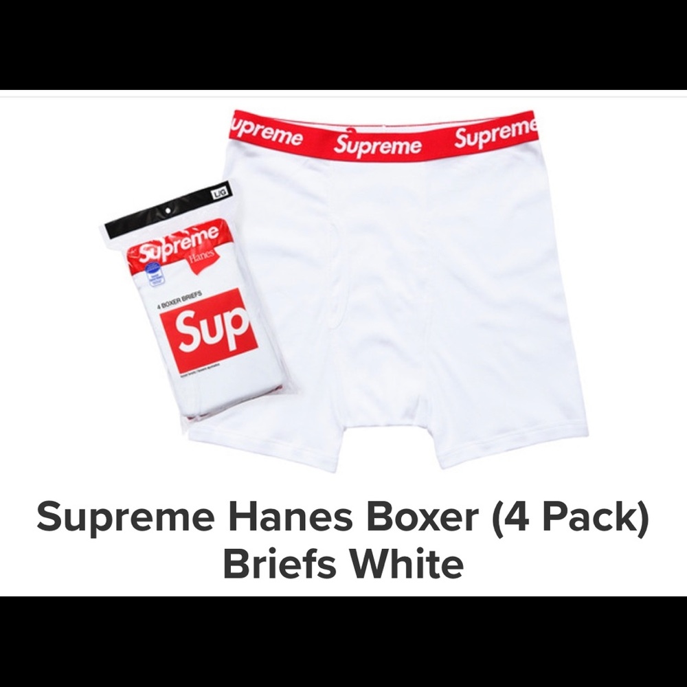 Supreme tagless briefs 4pk